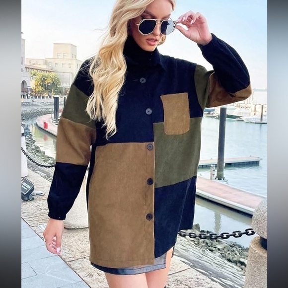 Corduroy Button Up Jacket - Picture 1 of 6